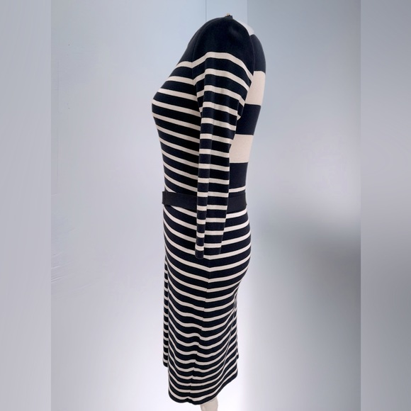 Lauren Ralph Lauren petite dress- navy blue & white stripes - size P medium - Picture 4 of 12